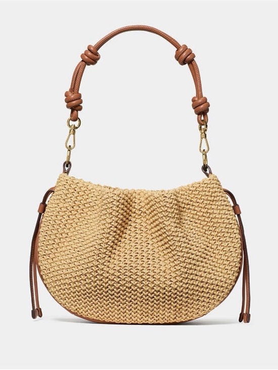kate spade Handbags - kate spade Natural Straw Hobo with Brown Leather Trim